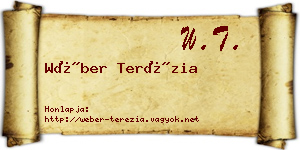 Wéber Terézia névjegykártya